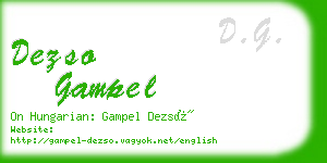 dezso gampel business card